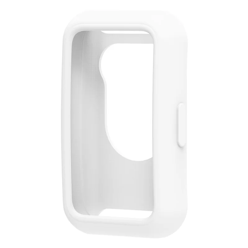 For Huawei Band 7 Silicone Watch Case Anti-scratch Watch Frame Protective Cover - White