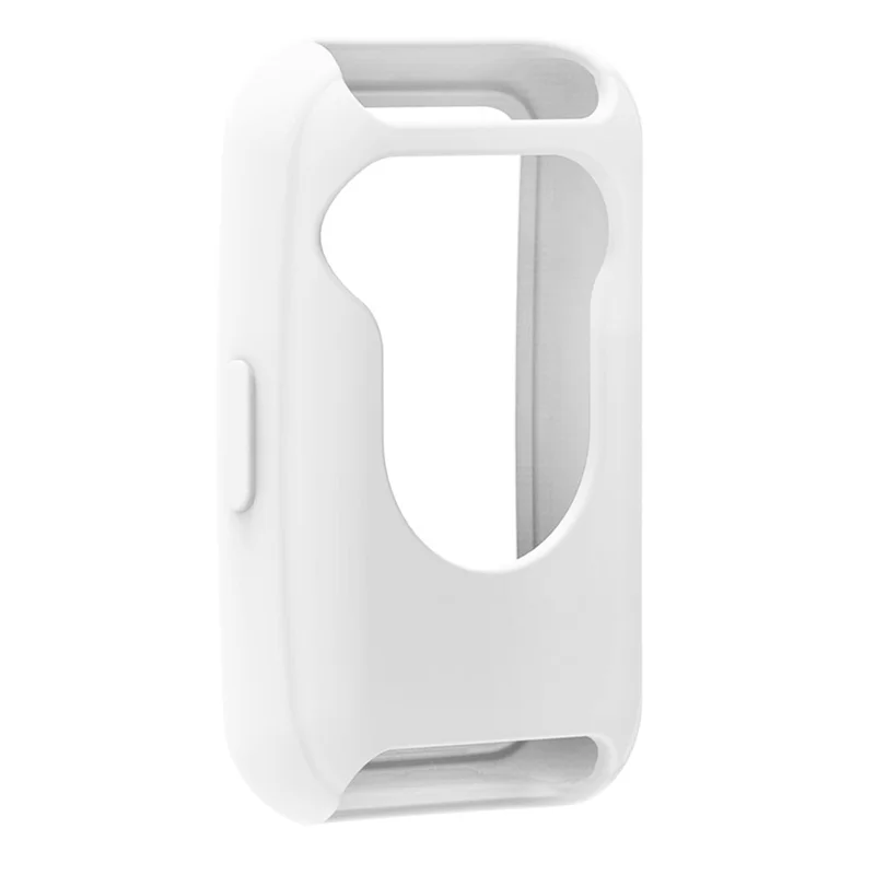 For Huawei Band 7 Silicone Watch Case Anti-scratch Watch Frame Protective Cover - White