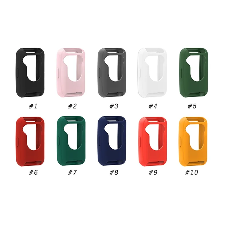 For Huawei Band 7 Silicone Watch Case Anti-scratch Watch Frame Protective Cover - White