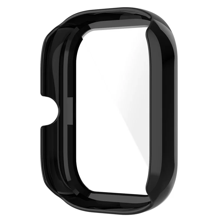 Pour Huami Amazfit Bip U / Bip U Pro / Pop / Pop Pro Boîtier de montre en PC dur avec protection complète et protecteur d'écran en verre trempé - Noir