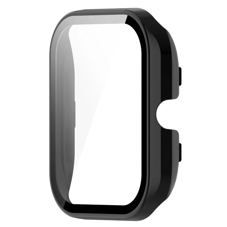 Para Huami Amazfit GTS 4 Mini Hard PC Anti-dust Watch Case Cover com HD Anti-wear Tempered Glass Film - Preto
