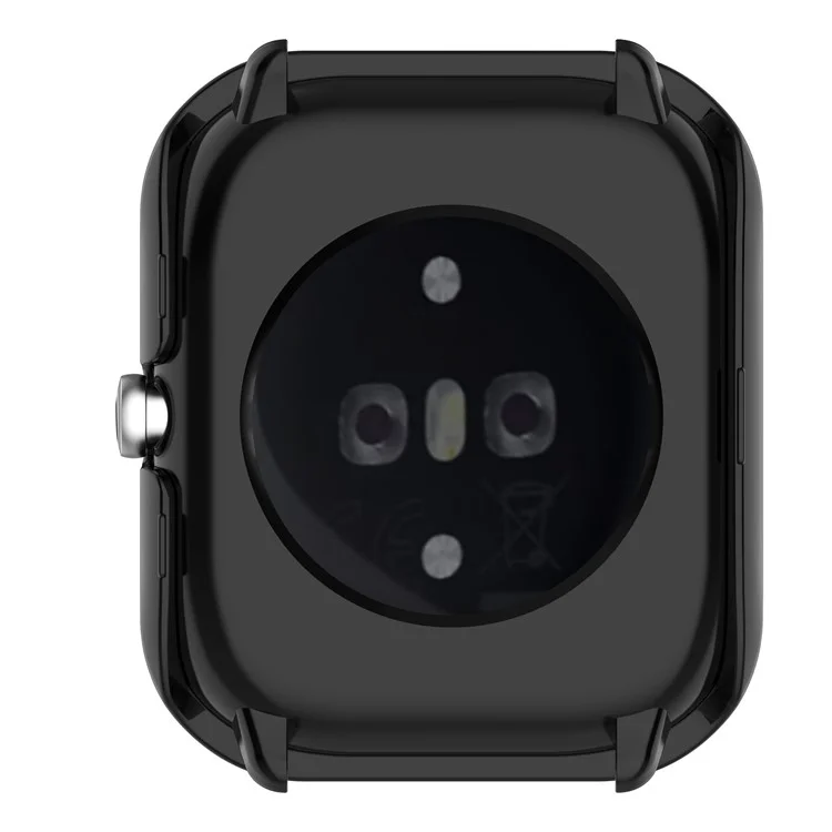 Para Huami Amazfit GTS 4 Mini Hard PC Anti-dust Watch Case Cover com HD Anti-wear Tempered Glass Film - Preto