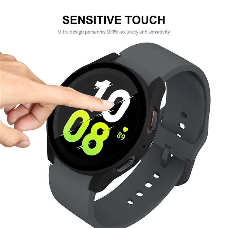 Enkay Hat Prince Für Huawei Uhr 5 40 mm Matt Gummiert Anti-kratzer Hard-pc-uhrenfall + Anti-wear 9H Temperiertes Glasschildschirmschutzschutz - Weiß