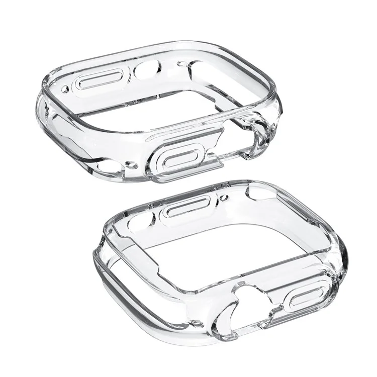 Per Apple Watch Ultra 2 49mm / Ultra 49mm Custodia in TPU trasparente Telaio di protezione del corpo semi-corpo Anti-graffio