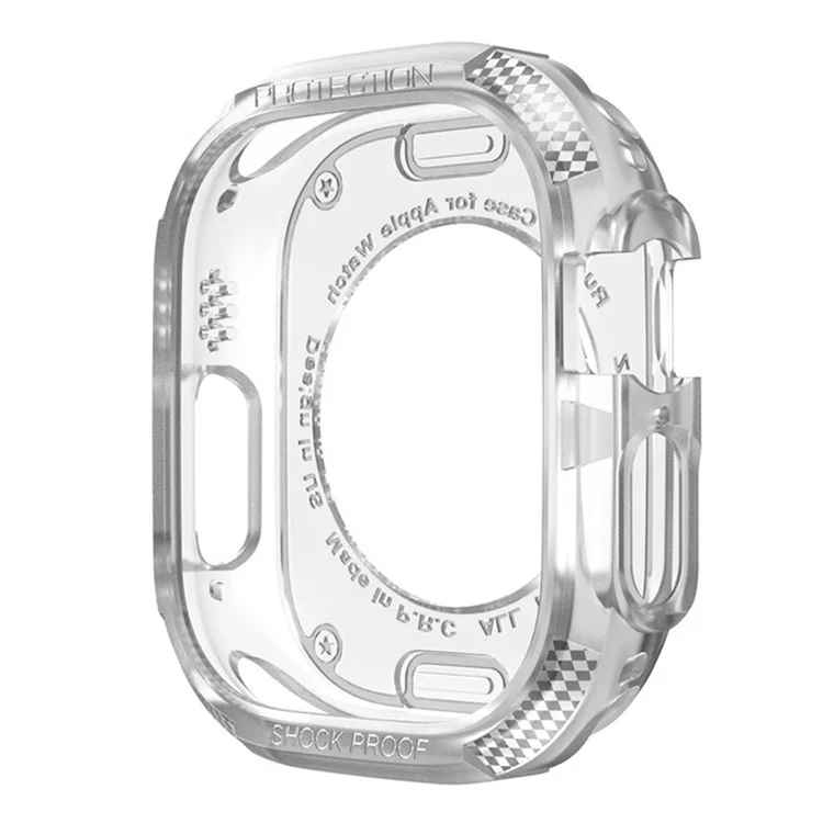 Для Apple Watch Ultra 2 49mm / Ultra 49mm Carbon Fiber Pattern TPU Hollow Cover Anti-scratch Smart Watch Protective Case - Carbon Fiber Pattern