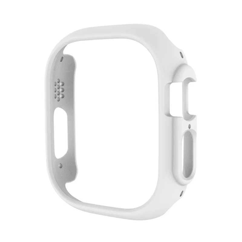 For Apple Watch Ultra 3 / Ultra 2 / Ultra 49mm Quick Release Watch Case Sports Watch PC Case Half Covering Watch Protector - White