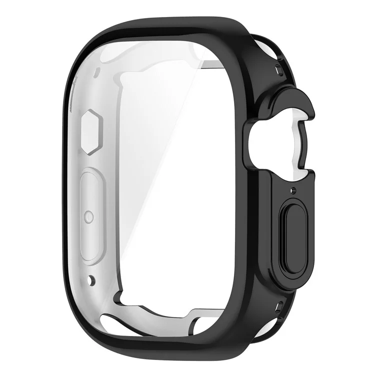 For Apple Watch Ultra 2 49mm / Ultra 49mm Electroplating Soft TPU Cover All-inclusive Protective Watch Case  - Black