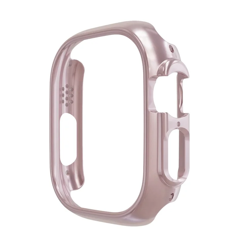For Apple Watch Ultra 3 / Ultra 2 / Ultra 49mm Hard PC Smart Watch Case Anti-scratch Hollow Protective Frame - Rose Gold