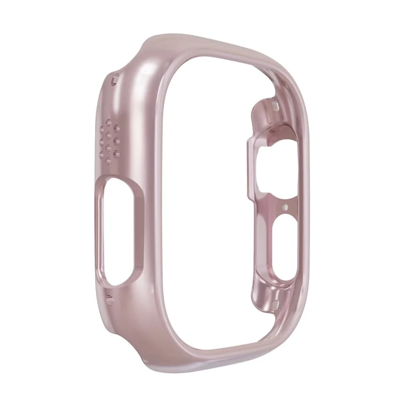 For Apple Watch Ultra 3 / Ultra 2 / Ultra 49mm Hard PC Smart Watch Case Anti-scratch Hollow Protective Frame - Rose Gold