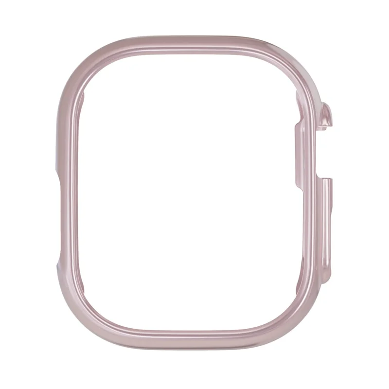 For Apple Watch Ultra 3 / Ultra 2 / Ultra 49mm Hard PC Smart Watch Case Anti-scratch Hollow Protective Frame - Rose Gold
