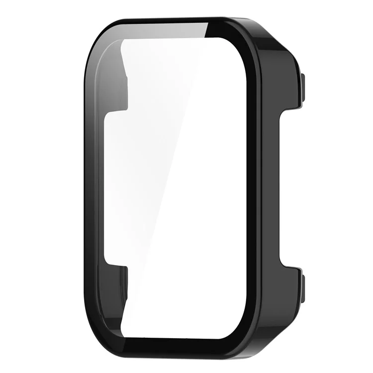Für Realme Watch 3 Hard PC-Gehäuse mit gehärtetem Glasbildschirmschutz HD Clear All Around Coverage Protective Cover - Schwarz