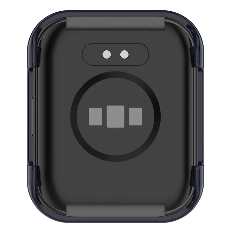 For Realme Watch 3 Hard PC Case with Tempered Glass Screen Protector HD Clear All Around Coverage Protective Cover - Ink Blue