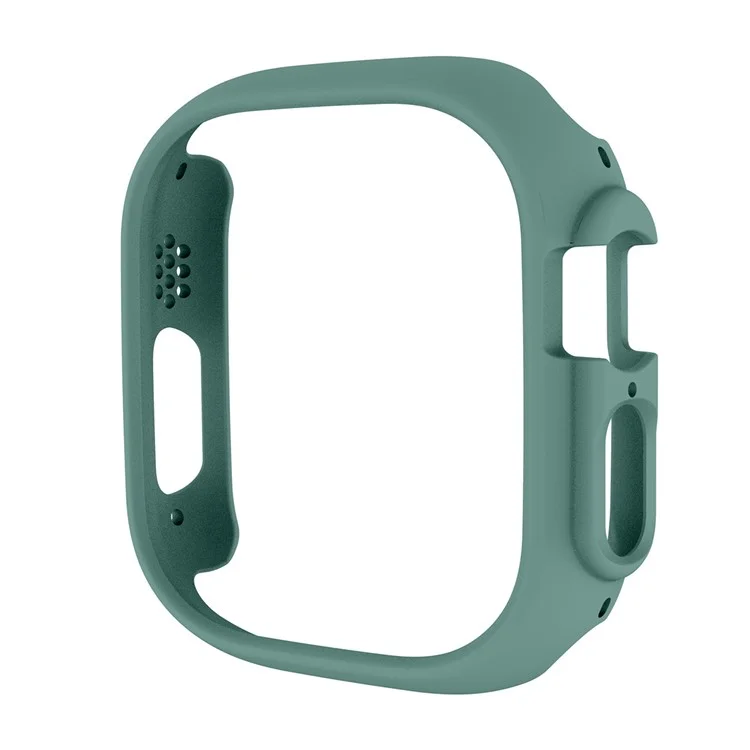 ENKAY HAT PRINCE For Apple Watch Ultra 2 49mm / Ultra 49mm Rubberized PC Watch Case Shockproof Protective Cover + 9H Screen Protector - Blackish Green
