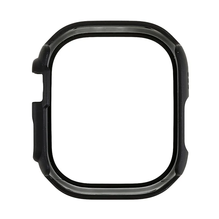 For Apple Watch Ultra 2 49mm / Ultra 49mm Watch Case Quick Release Hollow PC Cover Shockproof Smart Watch Protective Case - Black