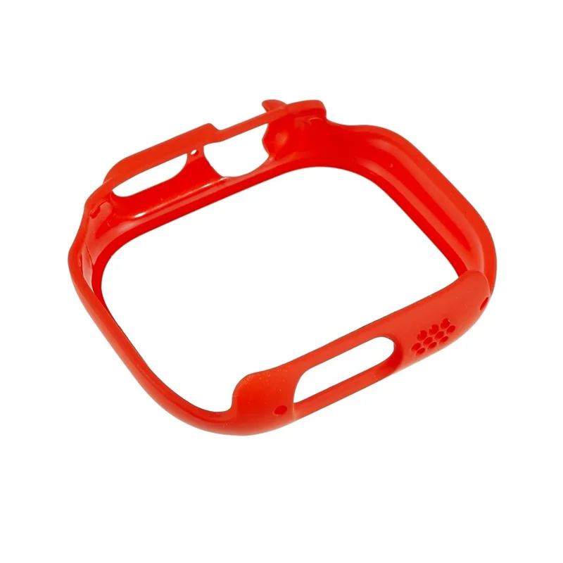 For Apple Watch Ultra 3 / Ultra 2 / Ultra 49mm Watch Case Quick Release Hollow PC Cover Shockproof Smart Watch Protective Case - Orange