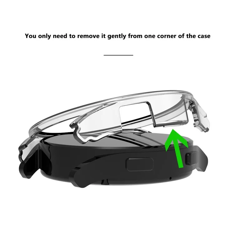 Para Samsung Galaxy Watch 5 44 mm Anti-Scratch PC Case de Liberación Rápida Reloj Sports Watch Case Protector Con Placa de Marcación - Transparente