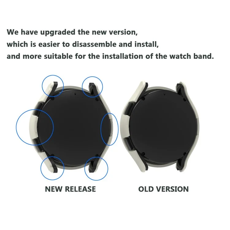 Para Samsung Galaxy Watch 5 44 mm Anti-Scratch PC Case de Liberación Rápida Reloj Sports Watch Case Protector Con Placa de Marcación - Transparente