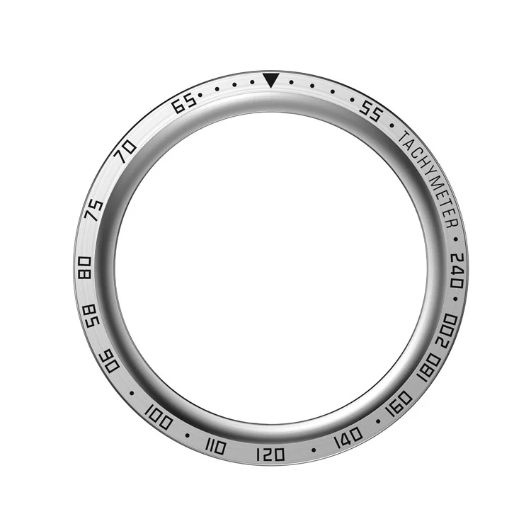 Per Samsung Galaxy Watch 5 Pro 45mm Anti-scratch Watch Bezel Stainless Steel Frame Ring Bezel Case Protection Cover (Type E) - Anello in argento Lettere nere