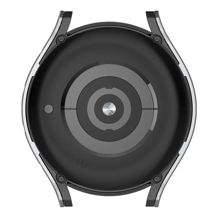 Für Samsung Galaxy Watch 5 40 mm / Watch4 40 mm Anti-kratzer-hard-pc-hülle Schutzbezug Mit Temperiertem Glasschildschutzschutz - Schwarz / Silber-