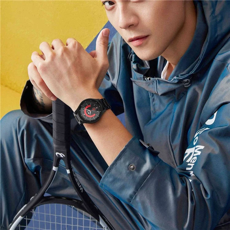 Für Samsung Galaxy Watch 5 Pro 45mm Vollflächen-TPU-Uhrengehäuse mit sturzsicherem Schutzcover mit Skalierung - Schwarz
