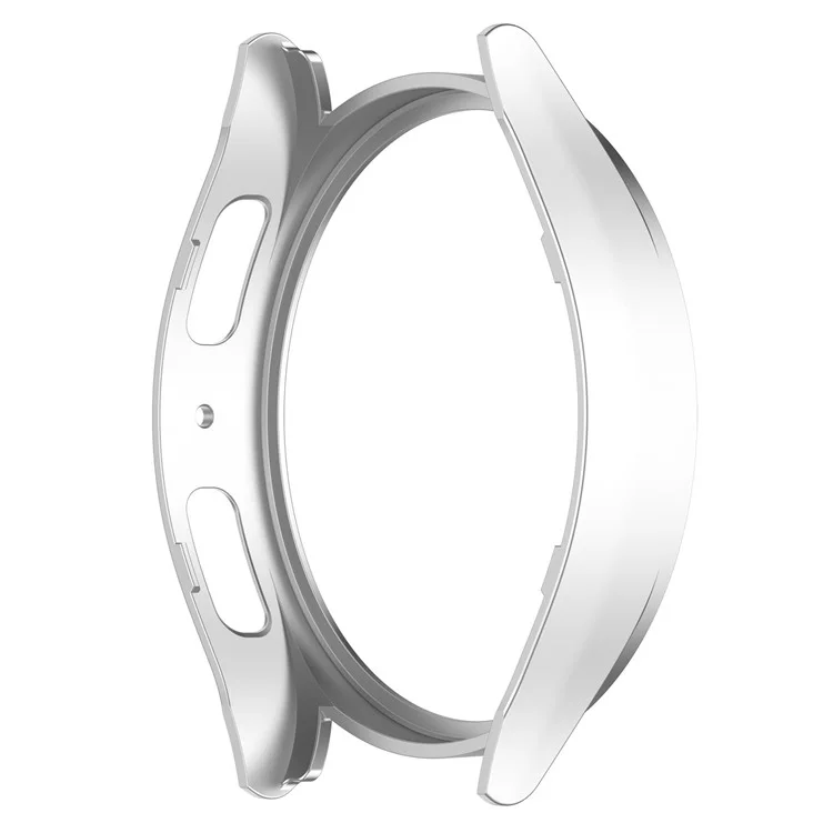 Für Samsung Galaxy Watch 5 Pro 45mm Hartgehäuse Aus PC Kratzfeste Uhr Schützende Abdeckung Rahmen - Silber