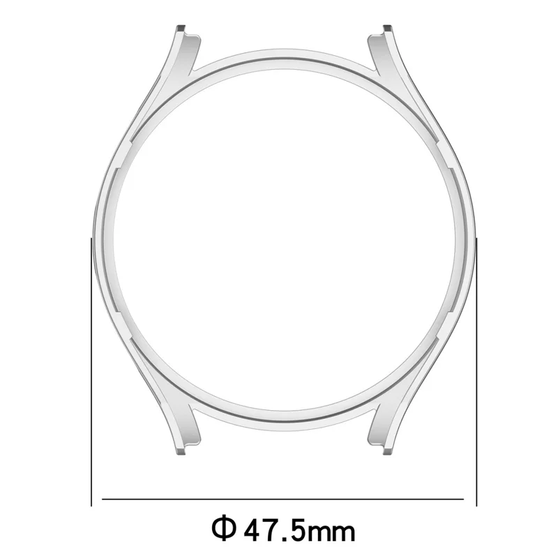 For Samsung Galaxy Watch 5 Pro 45mm Hard PC Watch Case Anti-scratch Hollow Watch Protective Cover Frame - Black