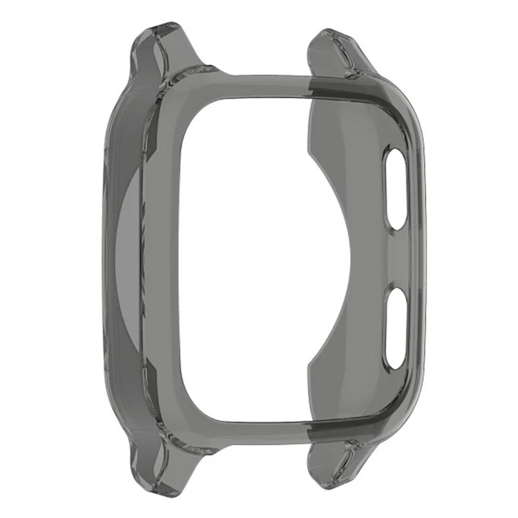 Para Garmin Venu Sq / Venu Sq Music / Venu Sq 2 / Venu Sq 2 Music TPU Watch Frame Cover Hollow Out Half Protective Shockproof Case - Transparente Negro