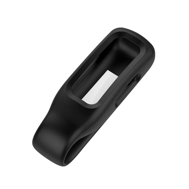 For Fitbit Inspire 3 / Inspire 2 / Ace 3 Silicone Clip Holder Protective Case Anti-Drop Fitness Tracker Cover - Black