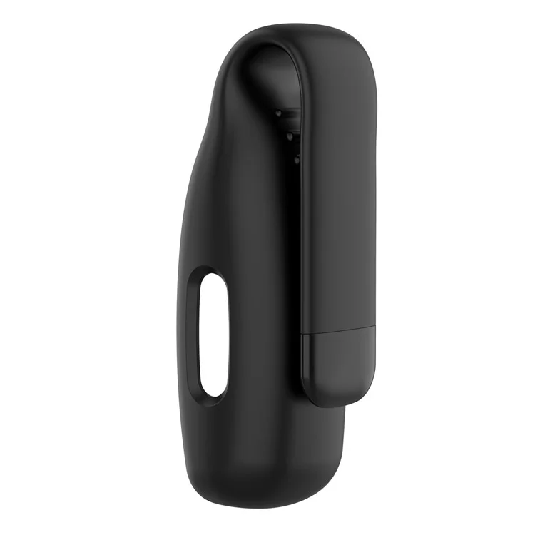 Para Fitbit Inspire 3 / Inspire 2 / Ace 3 Caso de Protetor de Suporte de Clipe de Silicone Tampa de Rastreador de Fitness Anti-gente - Preto