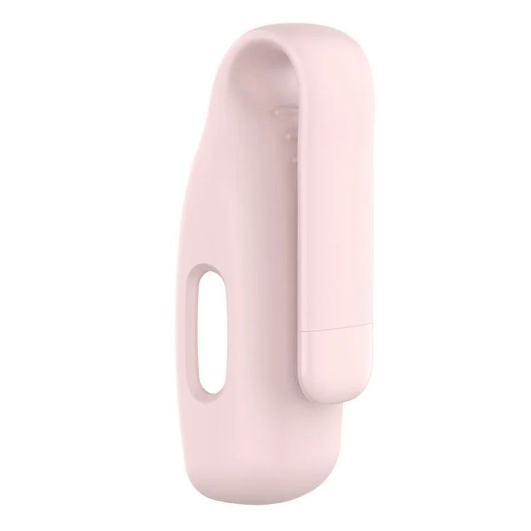 For Fitbit Inspire 3 / Inspire 2 / Ace 3 Silicone Clip Holder Protective Case Anti-Drop Fitness Tracker Cover - Rose Pink