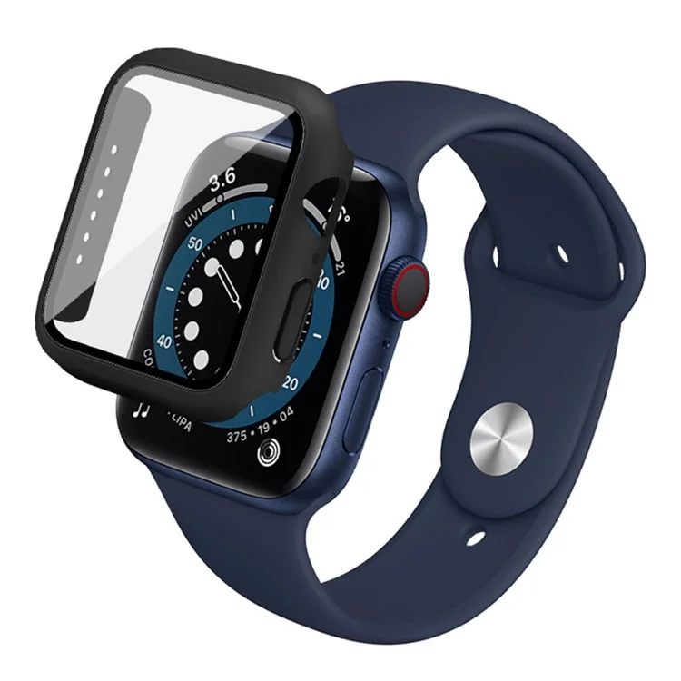 IMAK Protective Watch Case For Apple Watch SE 40mm / SE (2022) 40mm / Watch Series 6 / 5 / 4 40mm, Hard PC Case with HD Tempered Glass - Black