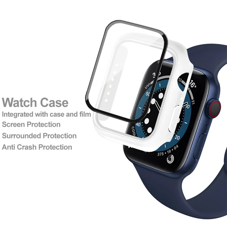 IMAK Protective Watch Hülle Für Apple Watch SE 40mm / SE (2022) 40 mm / Sehen Sie Die Serie 6 an / 5 / 4 40 Mm, Hartpc -hülle Mit HD -schildschirmeschutzschutz - Weiß