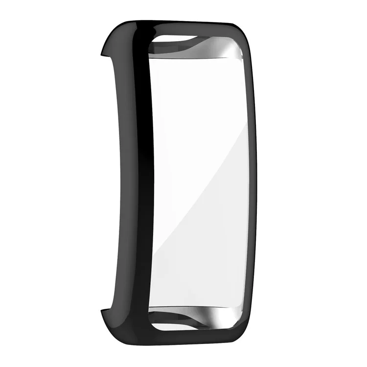 Para Fitbit Inspire 3 Eletroplating TPU Case Com Protetor de Tela Resistente à Tela Smart Watch Case - Preto