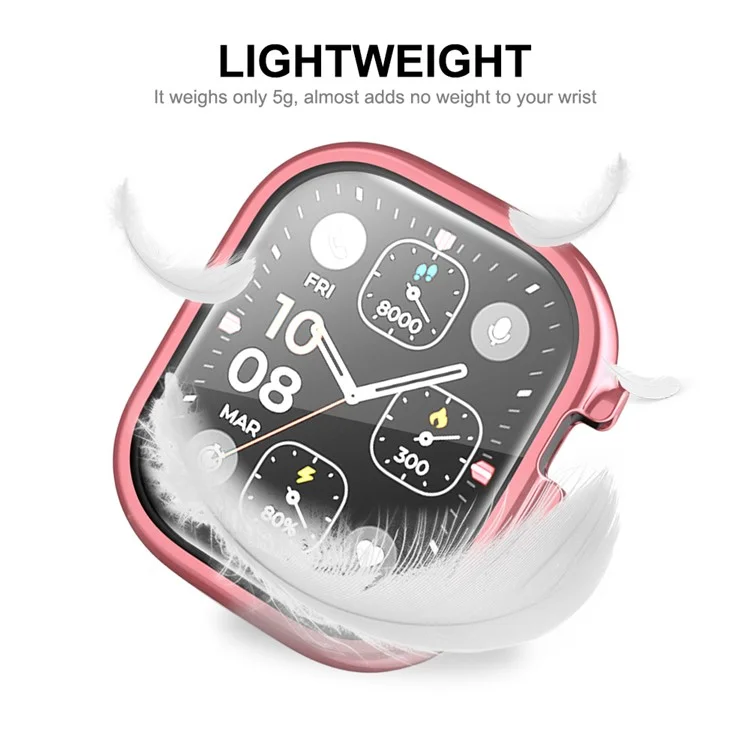 ENKAY HAT PRINCE For Apple Watch Ultra 2 49mm / Ultra 49mm Electroplating TPU Watch Cover Full Protection Drop-Resistant Screen Protector Case - Pink