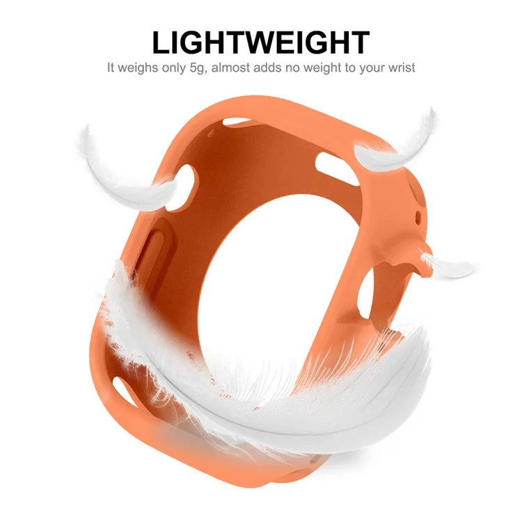 ENKAY HAT PRINCE For Apple Watch Ultra 2 49mm / Ultra 49mm Soft TPU Watch Case Candy Color Hollow-out Protective Impact Resistant Frame Shell - Orange