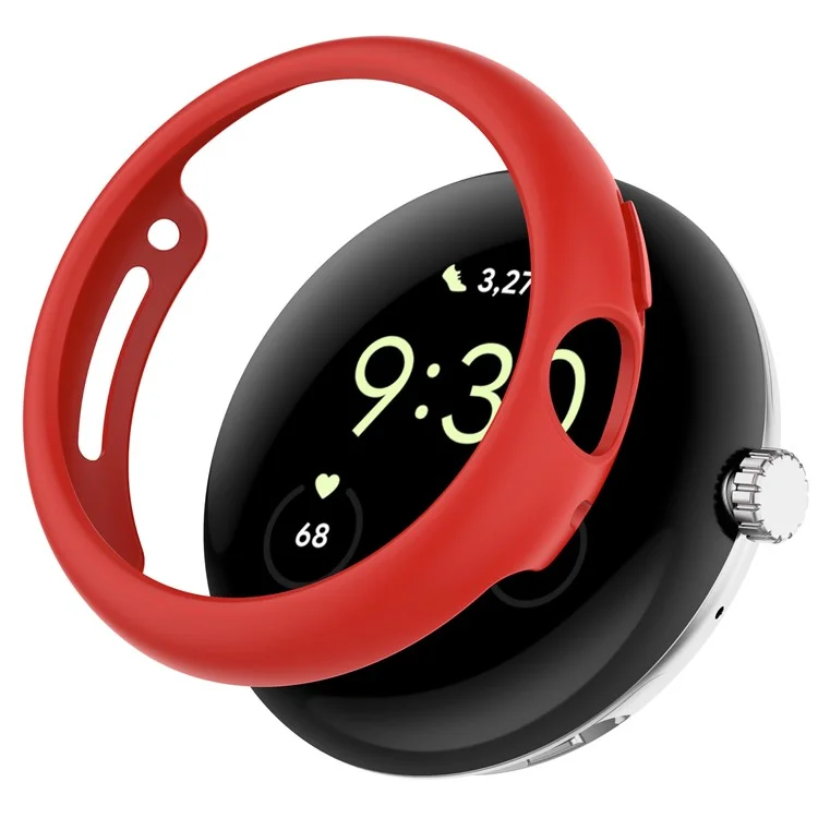 Para Google Pixel Watch Half Cover Hard PC Ratio de Reloj PC Anti - Rojo