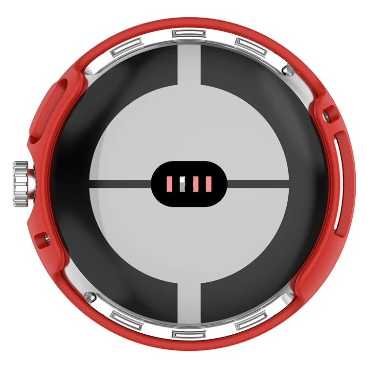 Para Google Pixel Watch Half Cover Hard PC Ratio de Reloj PC Anti - Rojo