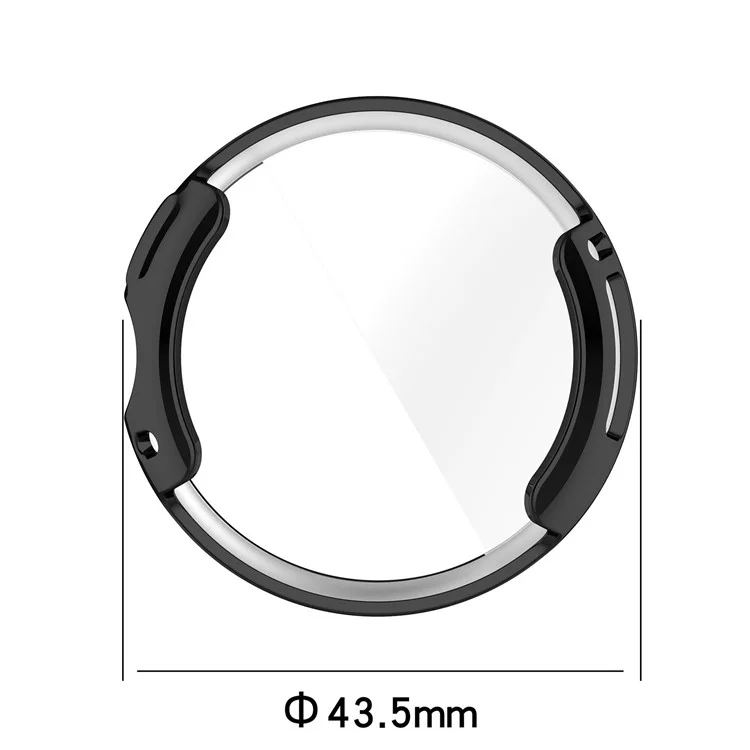 Для Google Pixel Watch 2 / Pixel Watch Electroplating TPU Case Screen Protector Full Protection Anti-drop Protective Watch Cover - Черный