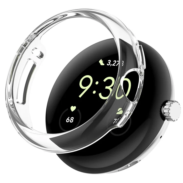 Für Google Pixel Watch Hard PC Watch Hülle Halbbedeckung Hohl Anti-kratzer-schutzschale