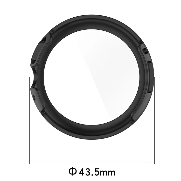 For Google Pixel Watch 2 / Pixel Watch Hard PC Clear Watch Case Full Coverage Shockproof Cover with Tempered Glass Screen Protector - White