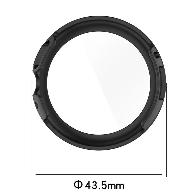 For Google Pixel Watch 2 / Pixel Watch Hard PC Clear Watch Case Full Coverage Shockproof Cover with Tempered Glass Screen Protector - Silver