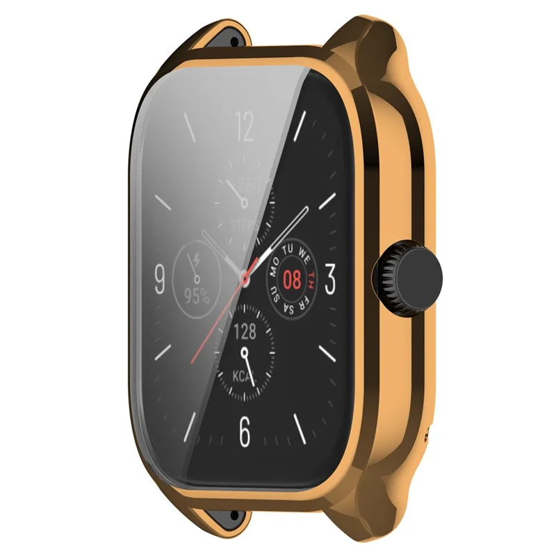 Electroplating Watch Case For Huami Amazfit GTS 4, Soft TPU Anti-Scratch All-inclusive Shell Cover - Gold