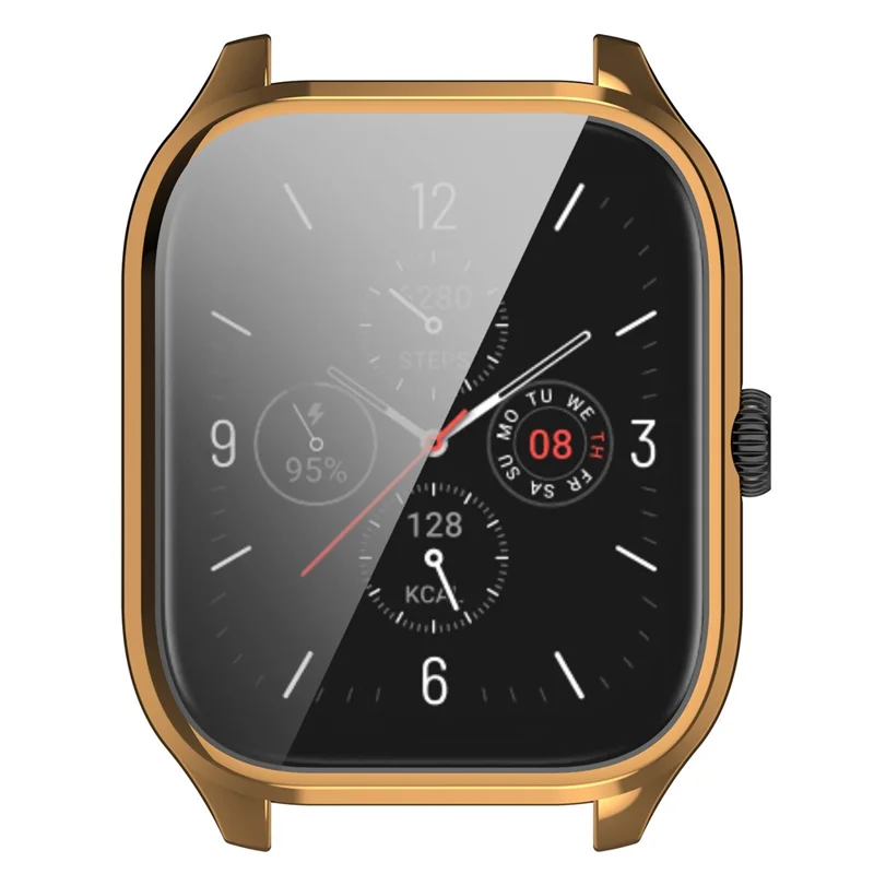 Electroplating Watch Case For Huami Amazfit GTS 4, Soft TPU Anti-Scratch All-inclusive Shell Cover - Gold