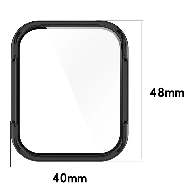 Voor Realme Watch 3 Pro harde PC duidelijke horlogebehuizing volledige dekking anti-kras beschermhoes met gehard glas schermbeschermer - Beige