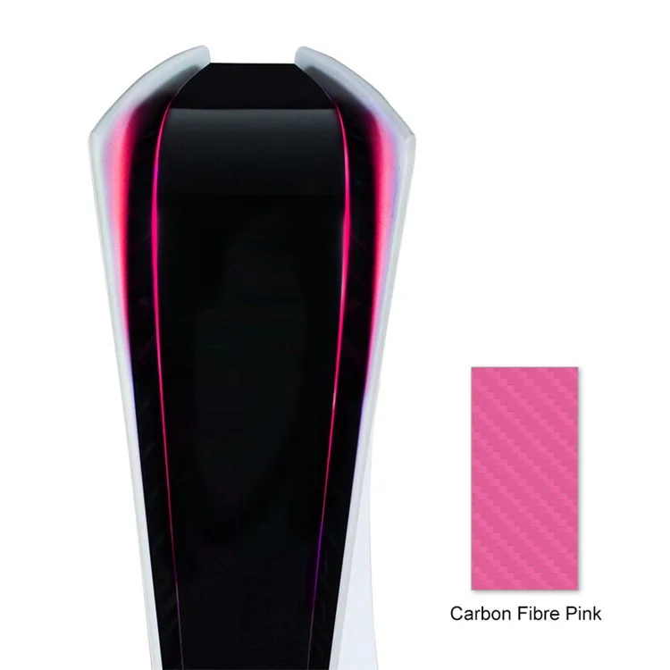 Luminous Carbon Faser Aufkleber LED LED Light Stange Decor Adhäsive Aufkleberpapier Kompatibel Mit PS5 -konsole - Rosa