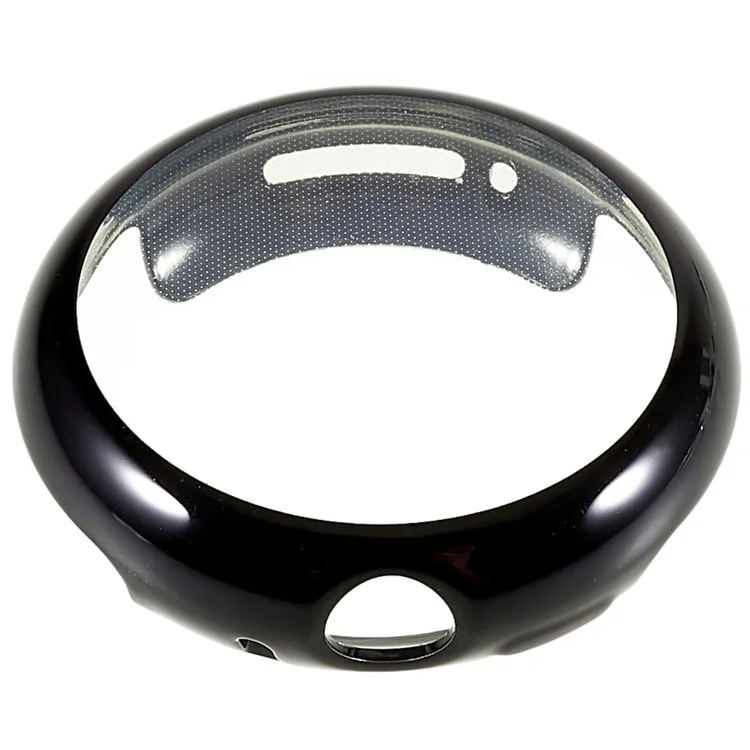 Para Google Pixel Watch 2 / Pixel Watch Proteção Total Capa Suave de TPU Caso Anti-arranhaduras Moldura Metálica Eletrodepositada - Preto