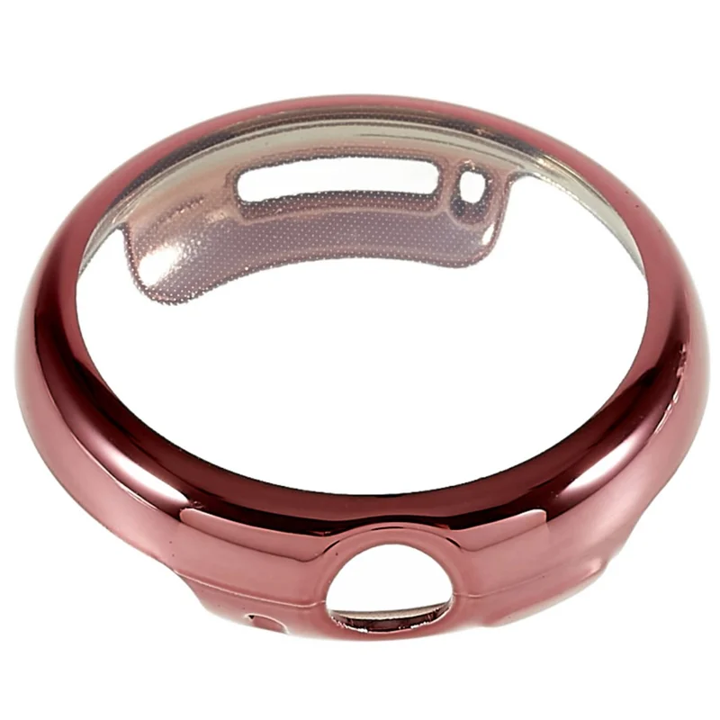 For Google Pixel Watch 2 / Pixel Watch Full Protection Soft TPU Watch Case Anti-scratch Electroplating Metal Color Frame Cover - Pink