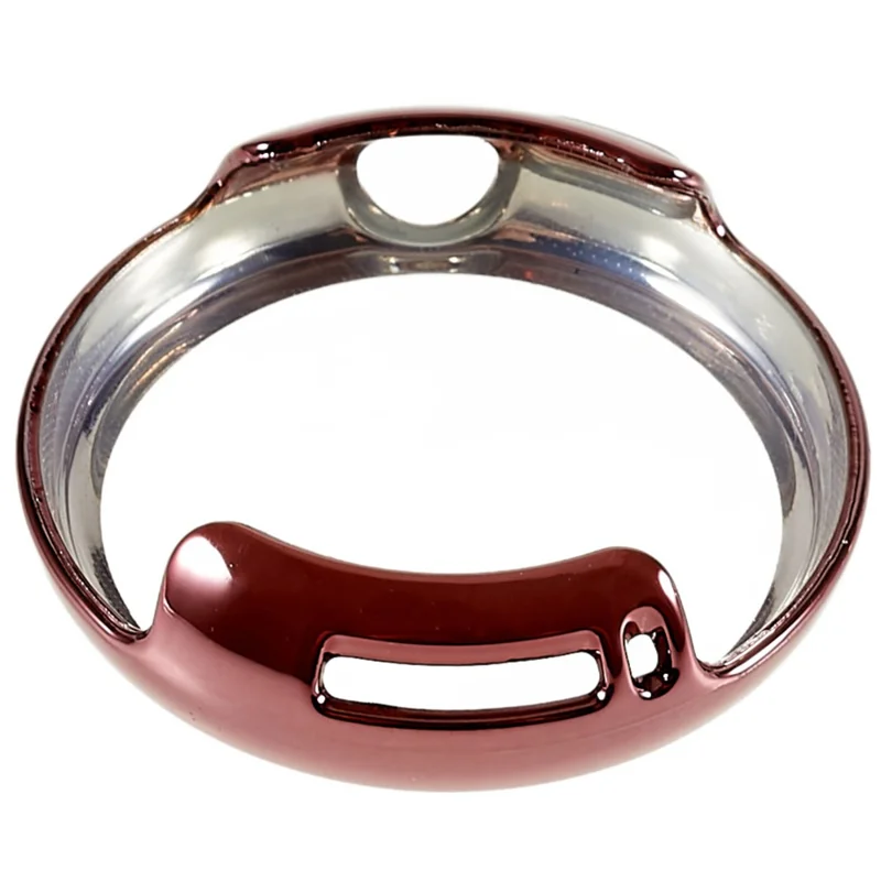 For Google Pixel Watch 2 / Pixel Watch Full Protection Soft TPU Watch Case Anti-scratch Electroplating Metal Color Frame Cover - Pink