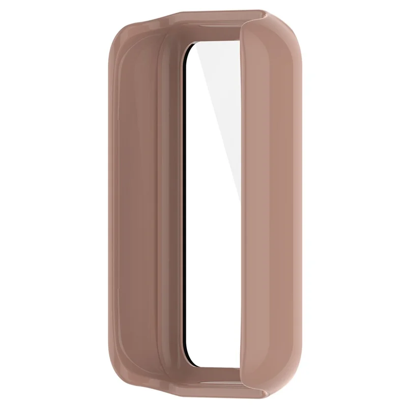 For Huami Amazfit Band 7 Hard PC Watch Case Anti-scratch Protective Cover with Tempered Glass Screen Protector - Pink