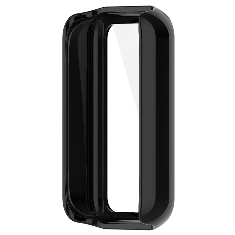 For Huami Amazfit Band 7 Hard PC Watch Case Anti-scratch Protective Cover with Tempered Glass Screen Protector - Black